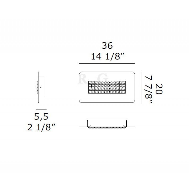 Настенно-потолочный светильник De Majo ROMA A/P 36-20