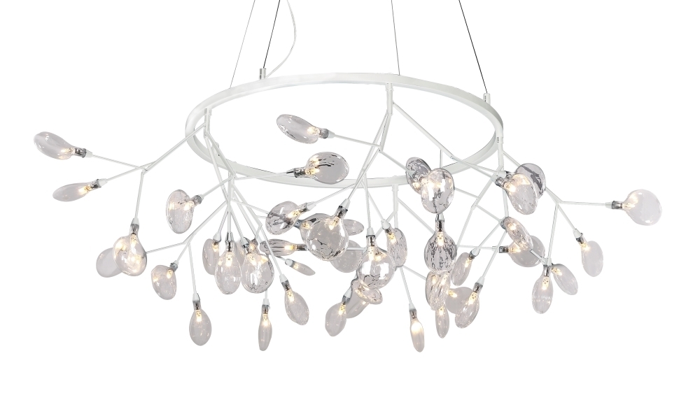 Светильник подвесной Crystal Lux EVITA SP45 D WHITE/TRANSPARENT