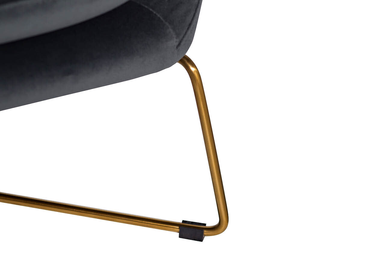 Кресло на металлическом каркасе велюровое серо-зеленое Garda Decor 46AS-AR2976-GR