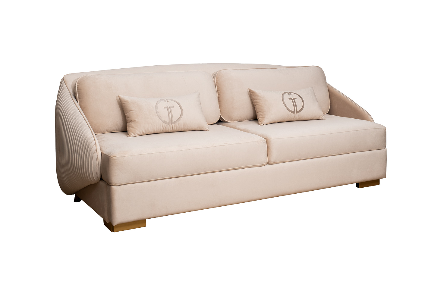 Диван Palazzo трехместный раскладной бежевый Garda Decor PALAZZO-240M-ROM07