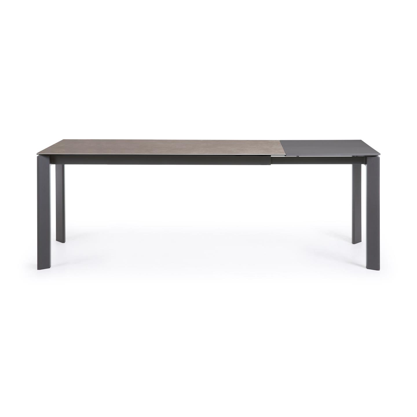 Стол Atta 160 (220) x90 антрацит, серый, керамика La Forma (ex Julia Grup)
