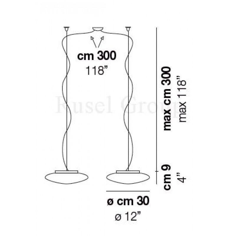 Подвесной светильник Vistosi NUVOLE SP 30 D2