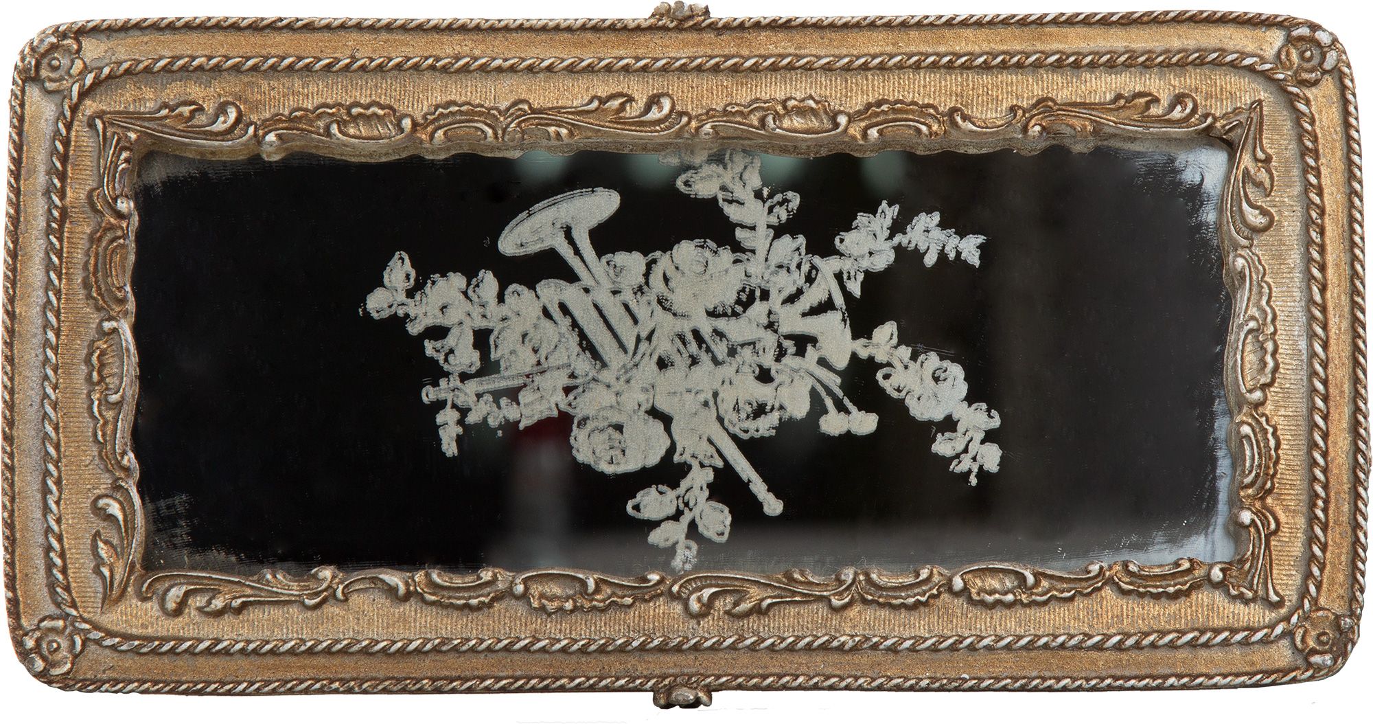 Шкатулка с зеркальными панелями, под старину Glasar 28-666