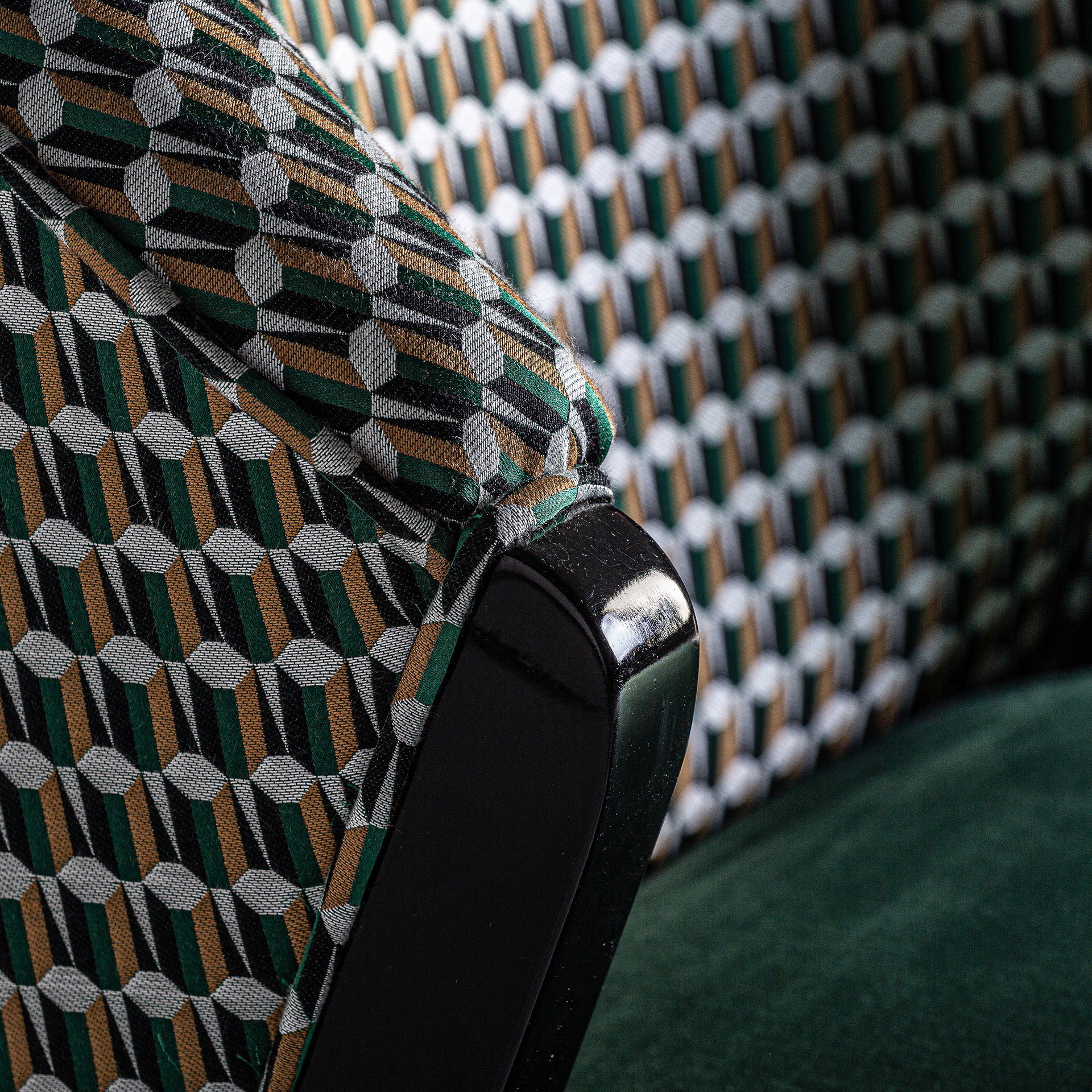 Стул Kelheim цвет зеленый/черный Vical