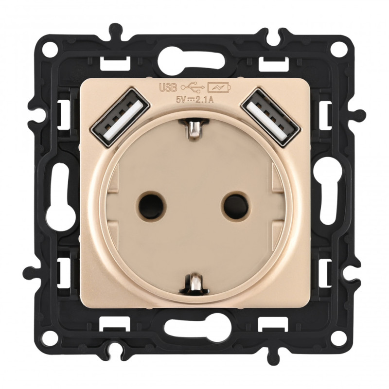 Розетка Arte Milano 217.47-1.shampan