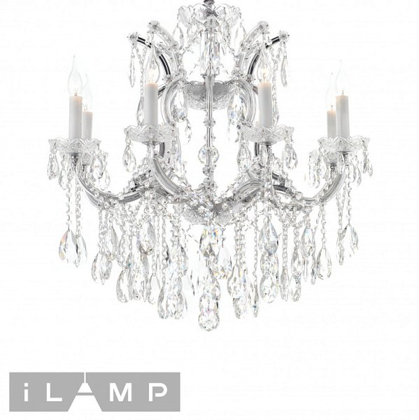 Подвесная люстра iLamp 6071-8 CR+CL