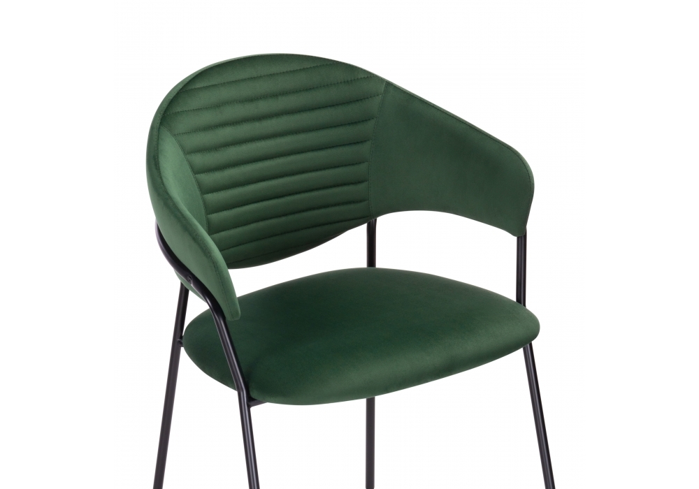 Стул Woodville Рансол темно-зеленый / черный глянец 483861