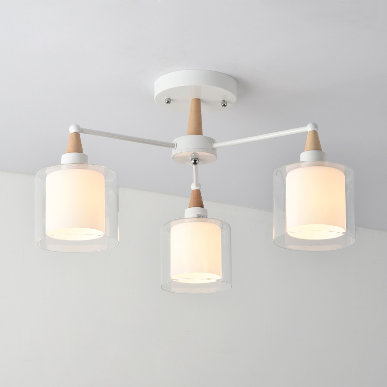 Люстра на штанге RICE D50 White by ImperiumLoft