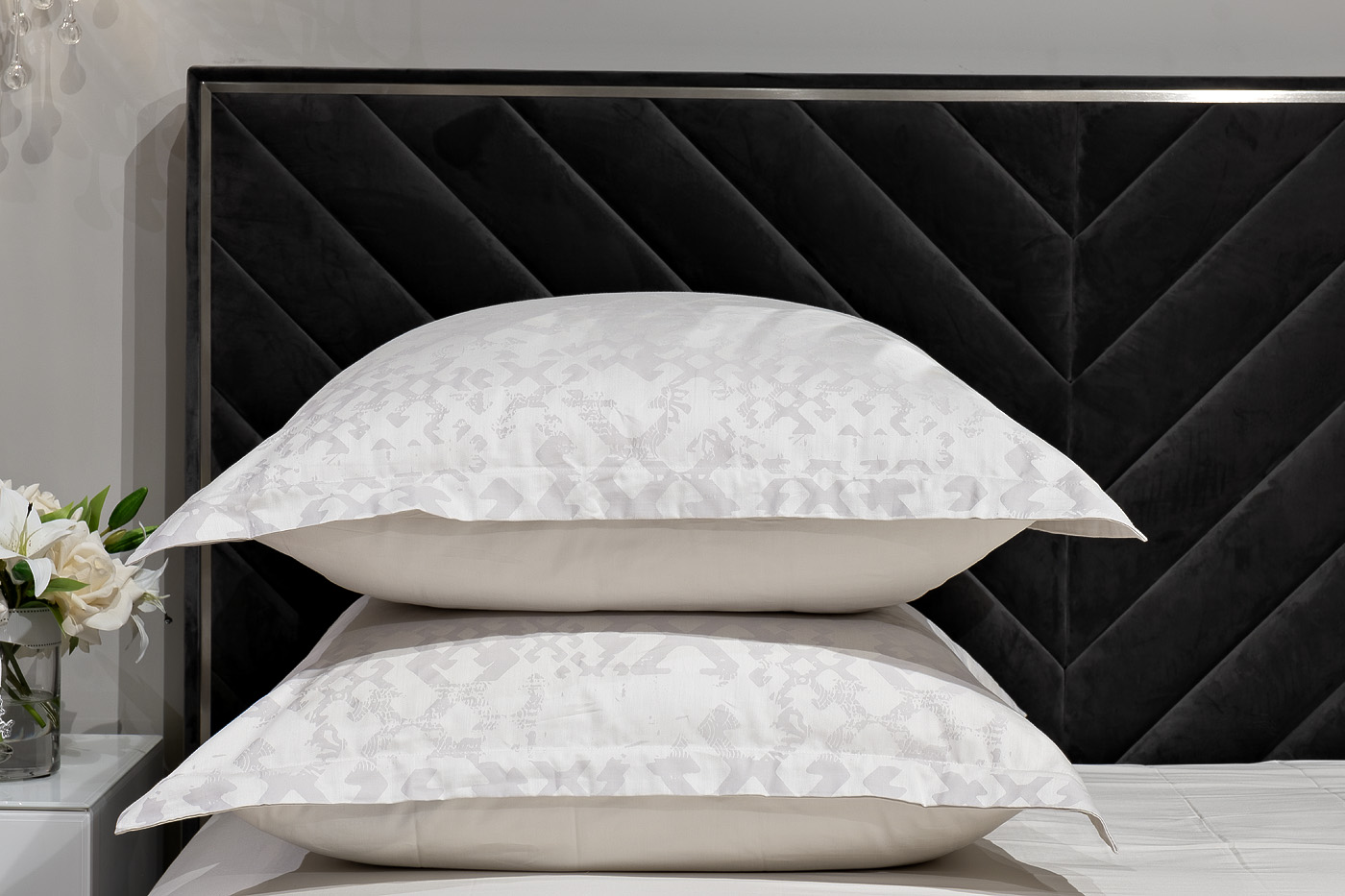 Комплект постельного белья Маттео бежевый с наволочками Garda Decor 130HB-00042