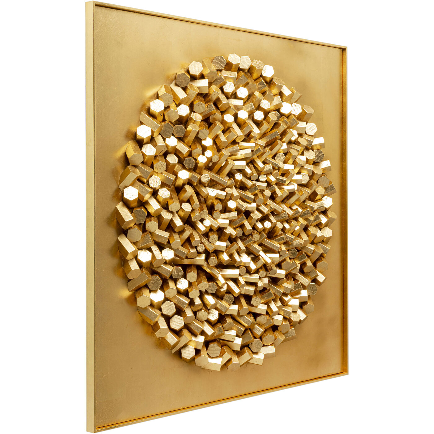 Панно настенное Mikado Gold 120x120 см KARE 56230