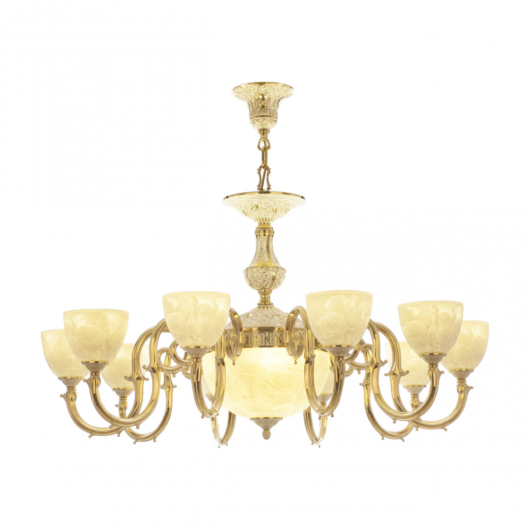 Люстра бронзовая 72203P/10/300 G P1 U Rose