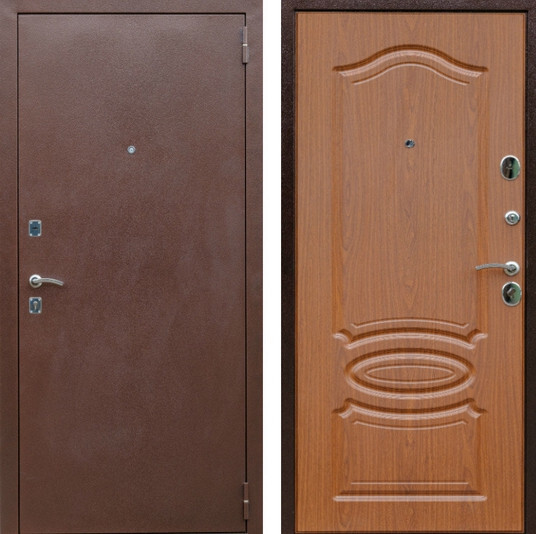 Дверь входная Graf Модель-1 Антик медь / МДФ 6 мм ФЛ-128 Морёная берёза