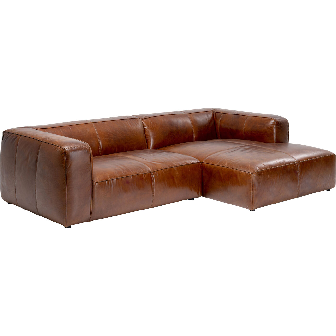 Диван угловой Cubetto Leather Brown 270 см KARE 86149