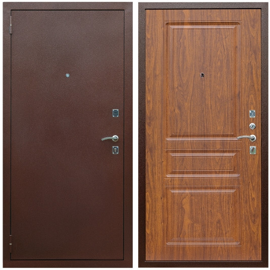 Дверь входная Graf Эконом Антик медь / МДФ 16 мм ФЛ-243 Морёная береза