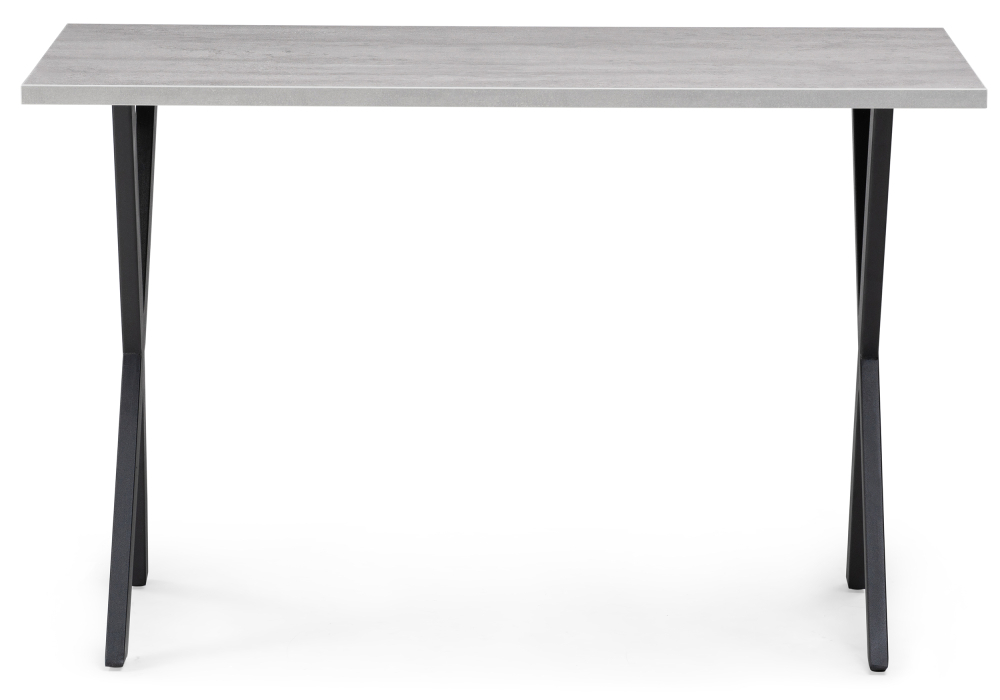 Стол деревянный Woodville Алеста Лофт 120х60х77 25 мм бетон / черный матовый 506949