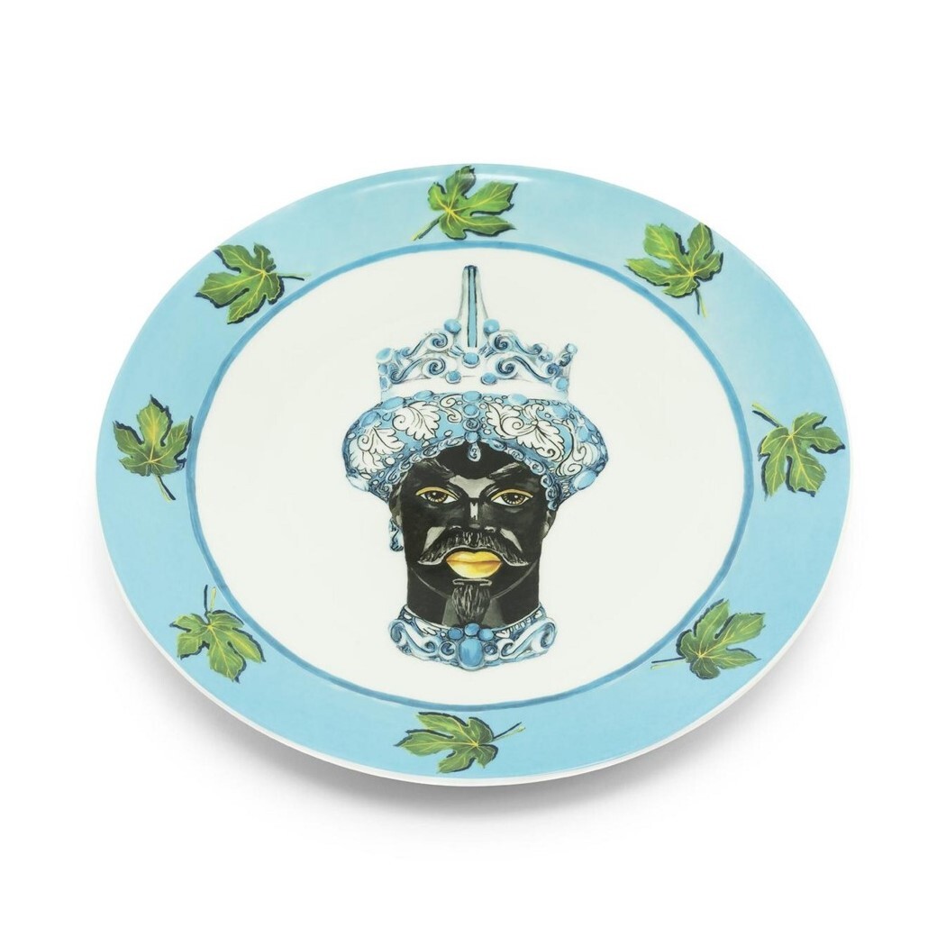 Тарелка Abhika Moro Head azure