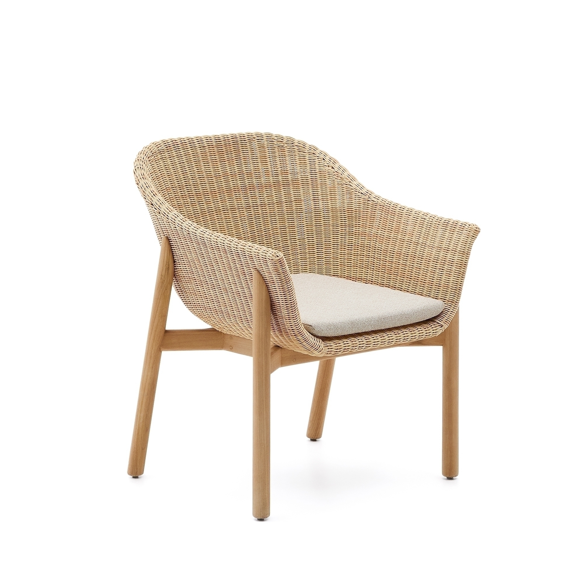 Стул Galea из тикового дерева и синтетического ротанга La Forma (ex Julia Grup)