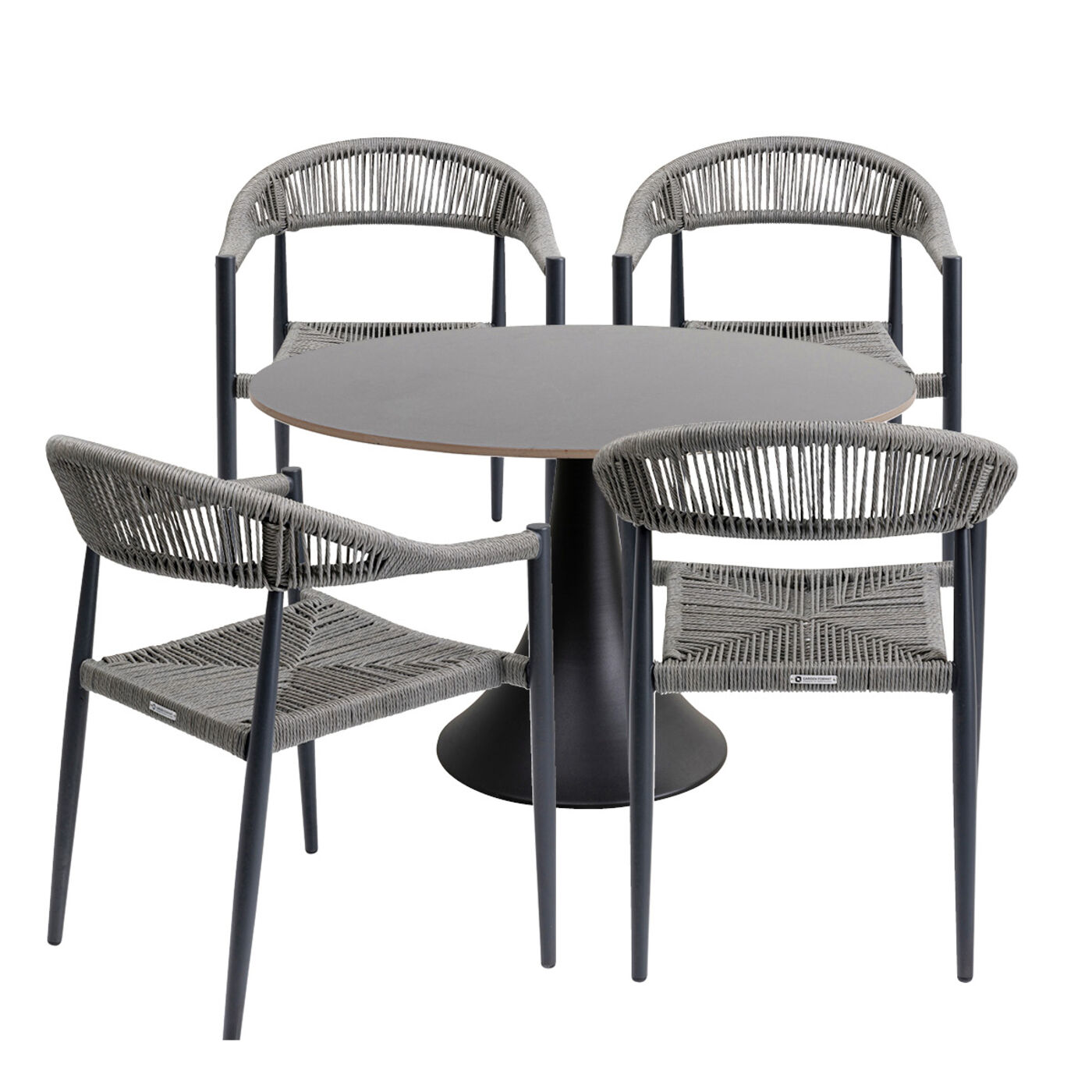 Комплект уличной мебели Palma Possibilita Ø120cm Grey 5/Set KARE 47448