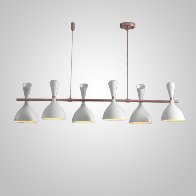 Подвесной реечный светильник TRUMPET LINE L130 White by ImperiumLoft