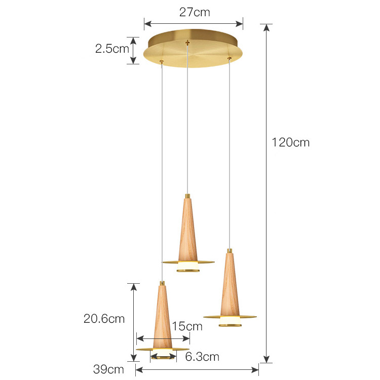 Подвесной светильник CURTISS MORE L3 Brown Диск by ImperiumLoft
