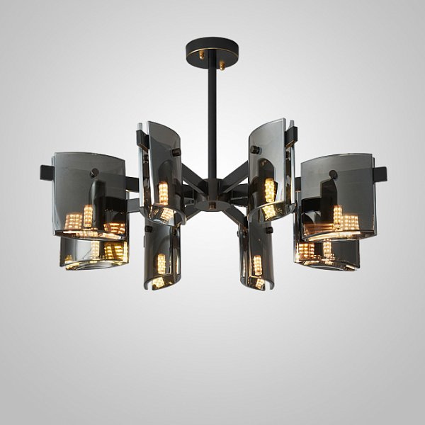 Потолочная люстра JANICE CH L8 Black by ImperiumLoft