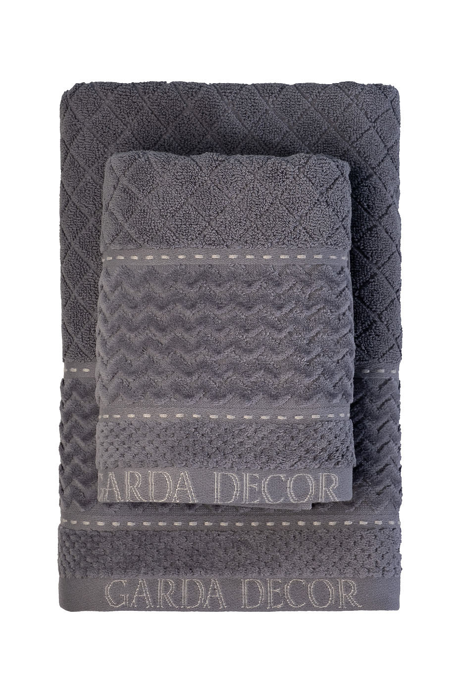 Полотенце "Наполи" 50*90 серое Garda Decor 119VAL-ARG5090-POL SER