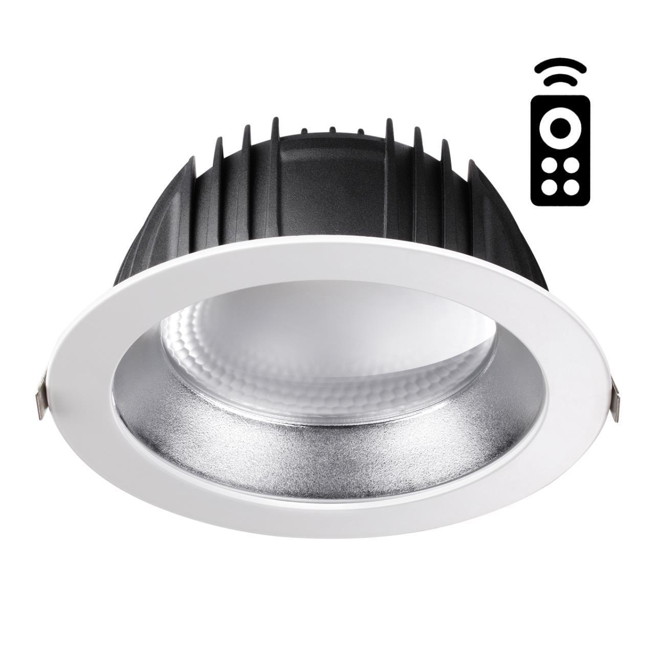 Встраиваемый диммируемый светильник на пульте управления со сменой цветовой температуры Novotech 358336