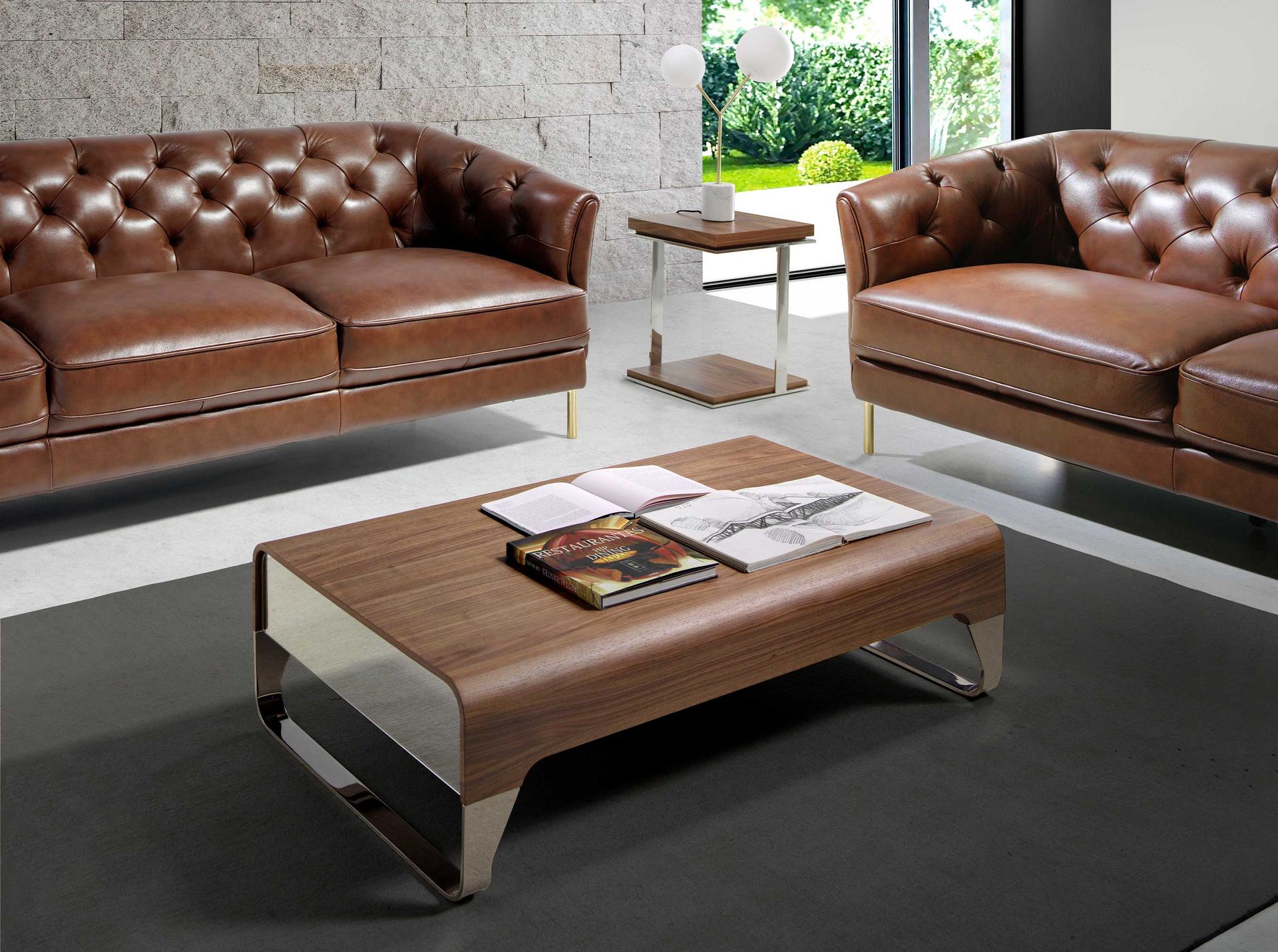 Столик журнальный 108A /2001 натуральный ореховый Angel Cerda