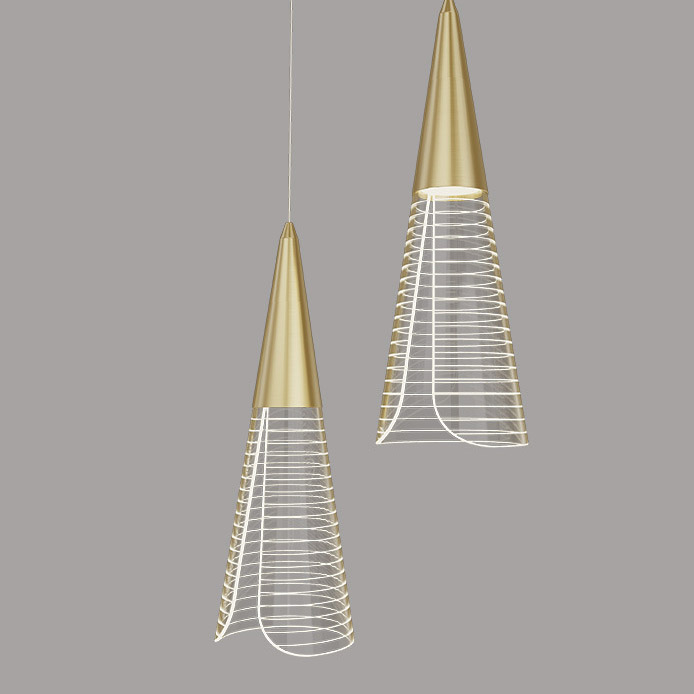 Подвесной светильник MANDORA L5 Brass Диск by ImperiumLoft