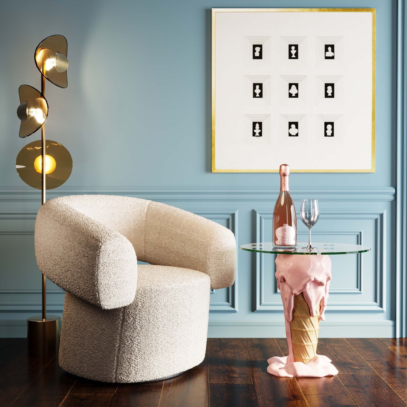 Столик приставной KARE Ice 86832