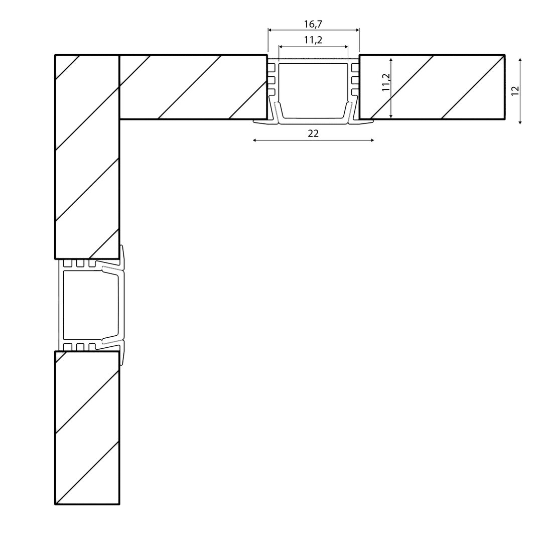 Профиль алюминиевый SWG RC-2212