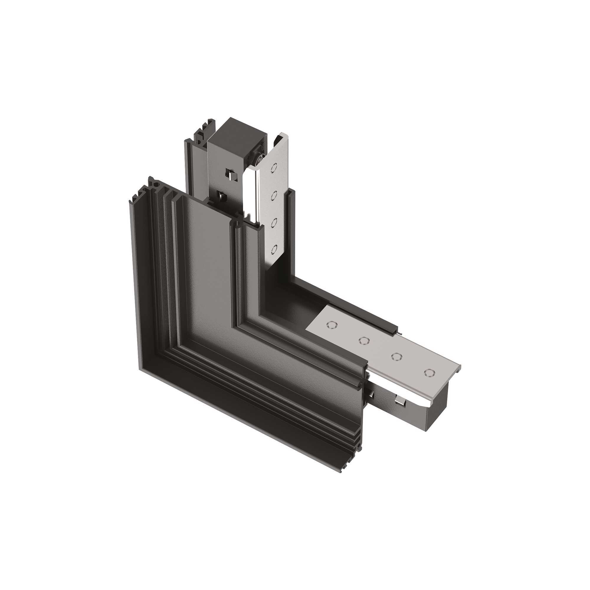 Крепление угловое вертикальное Ideal Lux EGO KIT RECESSED L ELECTR CONN VERT OPTUSE DALI BK 286198