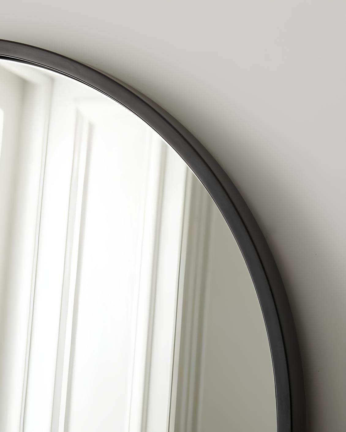 Зеркало в черной арочной раме Хансен Louvre Home LHDFM191223SH