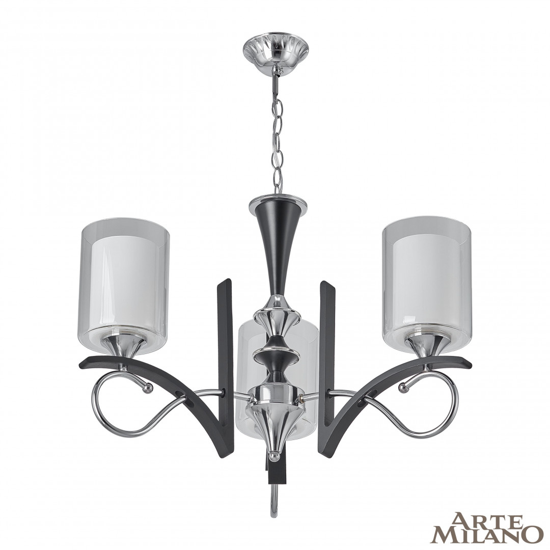 Люстра подвесная с плафонами 309167/3 Bk/Ni Arte Milano