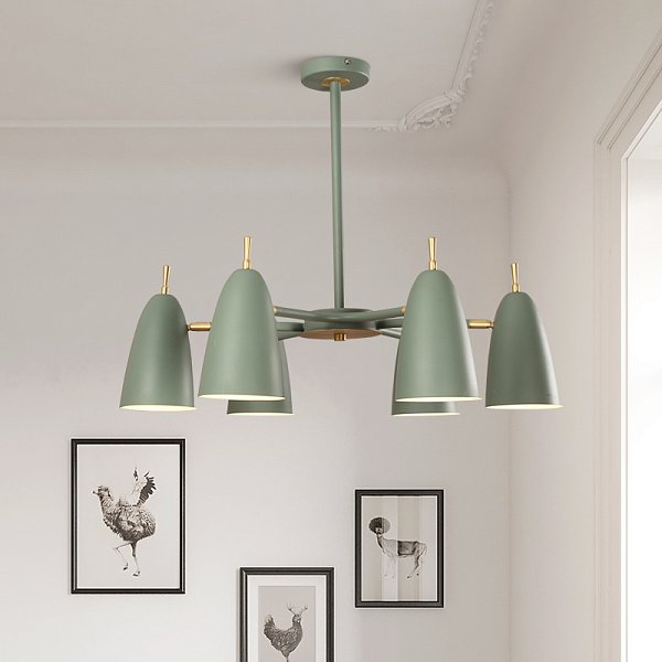 Люстра на штанге PINNACLE D70 Green by ImperiumLoft