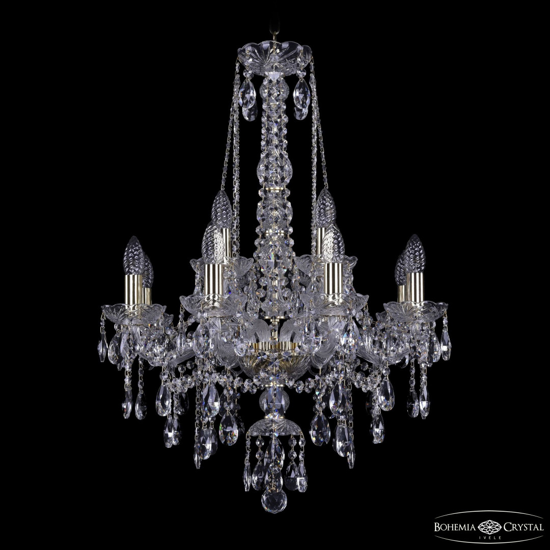 Люстра хрустальная 1415/8+4/200/h-75 G