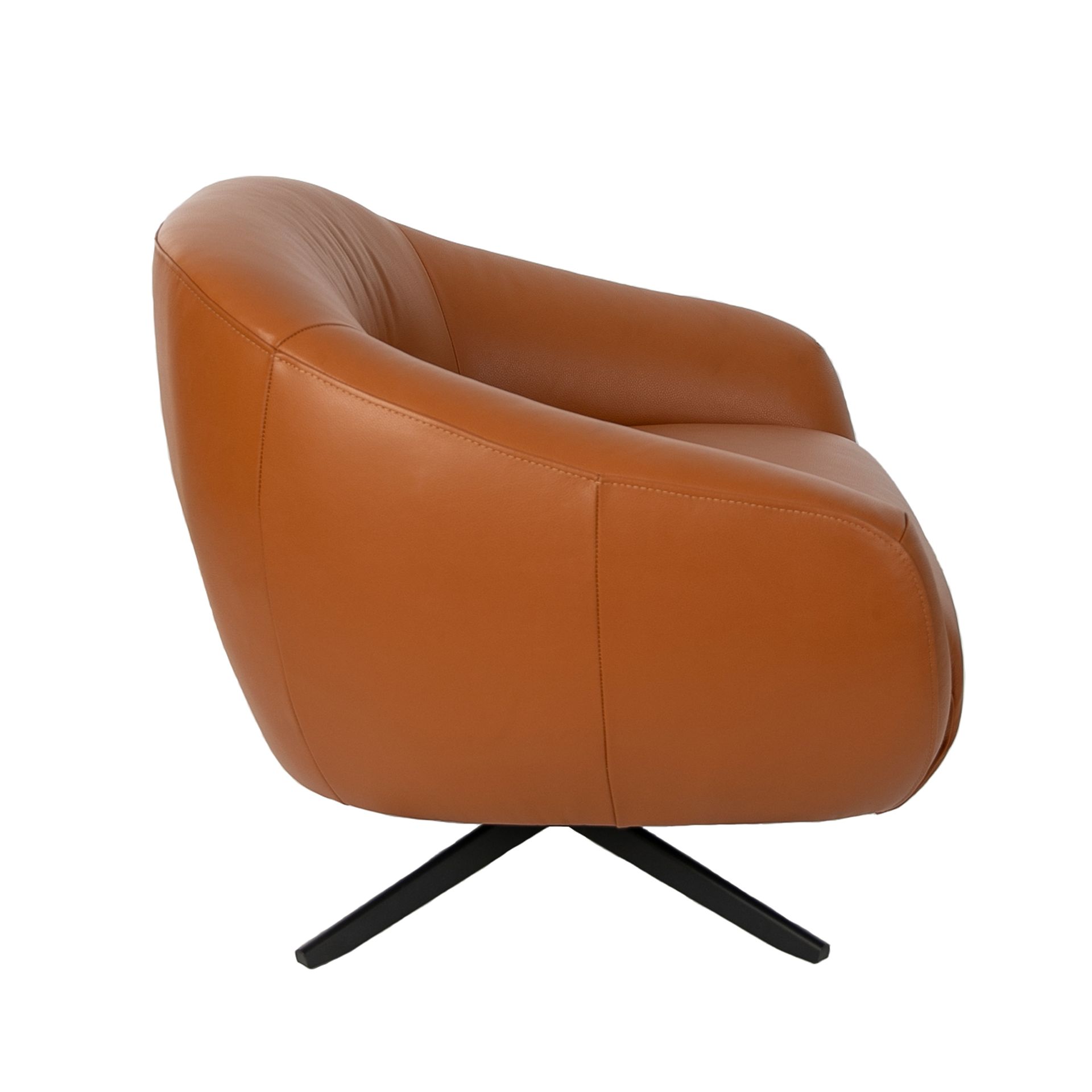 Кресло вращающееся 5183 из коричневой кожи Angel Cerda