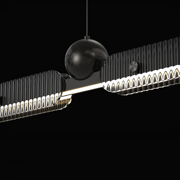 Реечный, рядный светильник CHIFFA B L100 Black by ImperiumLoft