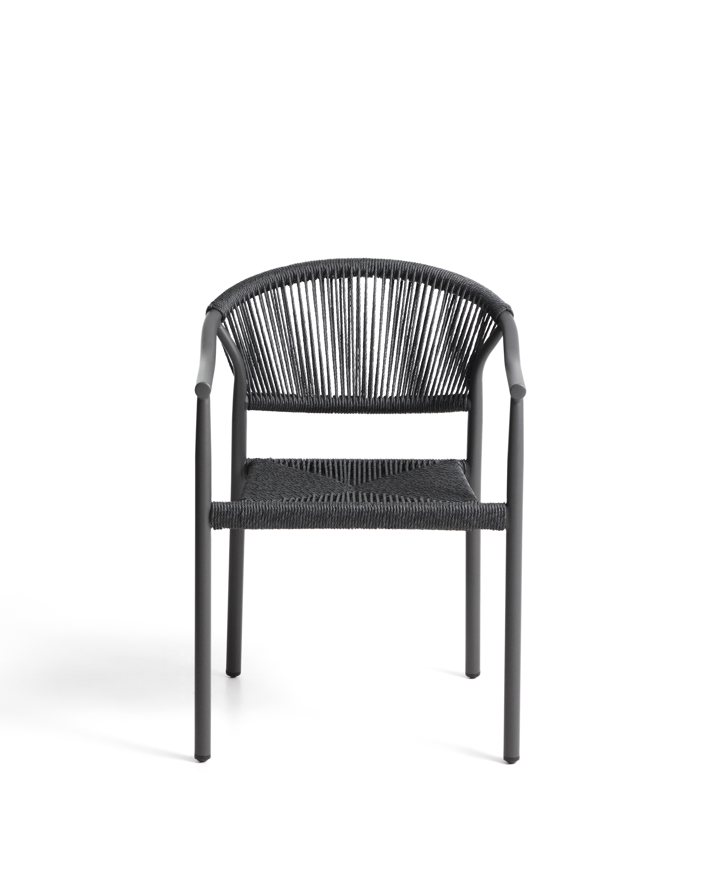 Уличный стул Livadia из серого алюминия и веревки La Forma 482289