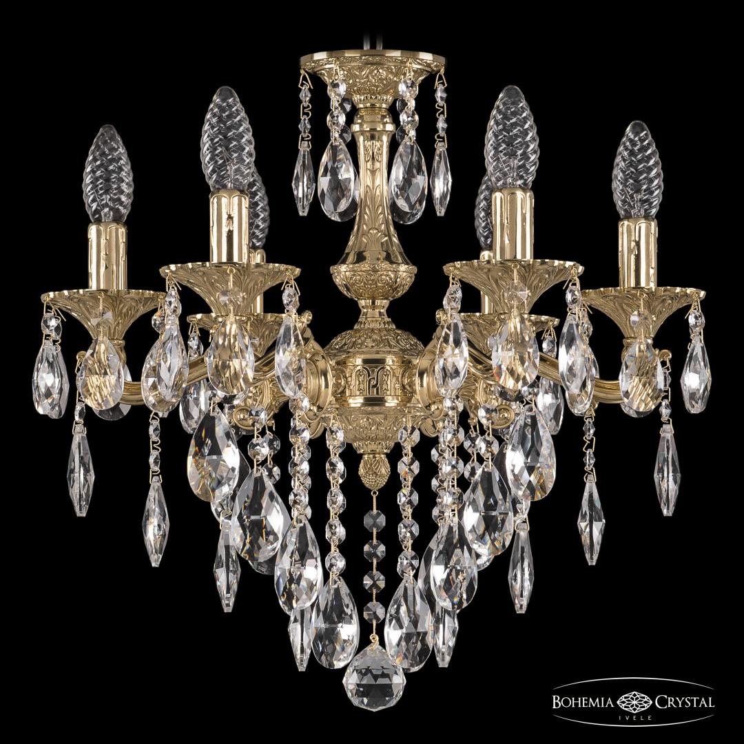 Люстра бронзовая с хрусталём 72102/6/125 B G