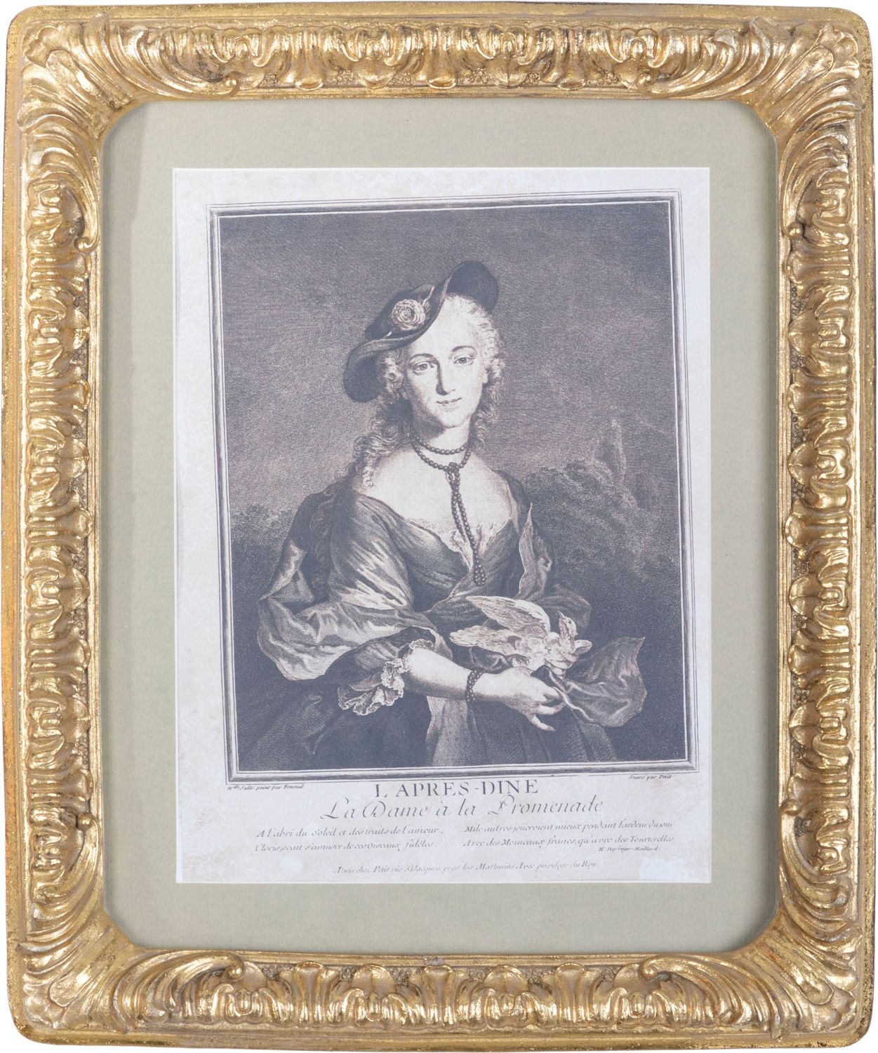 Панно настенное Дама в шляпе, под старину Glasar 28-690