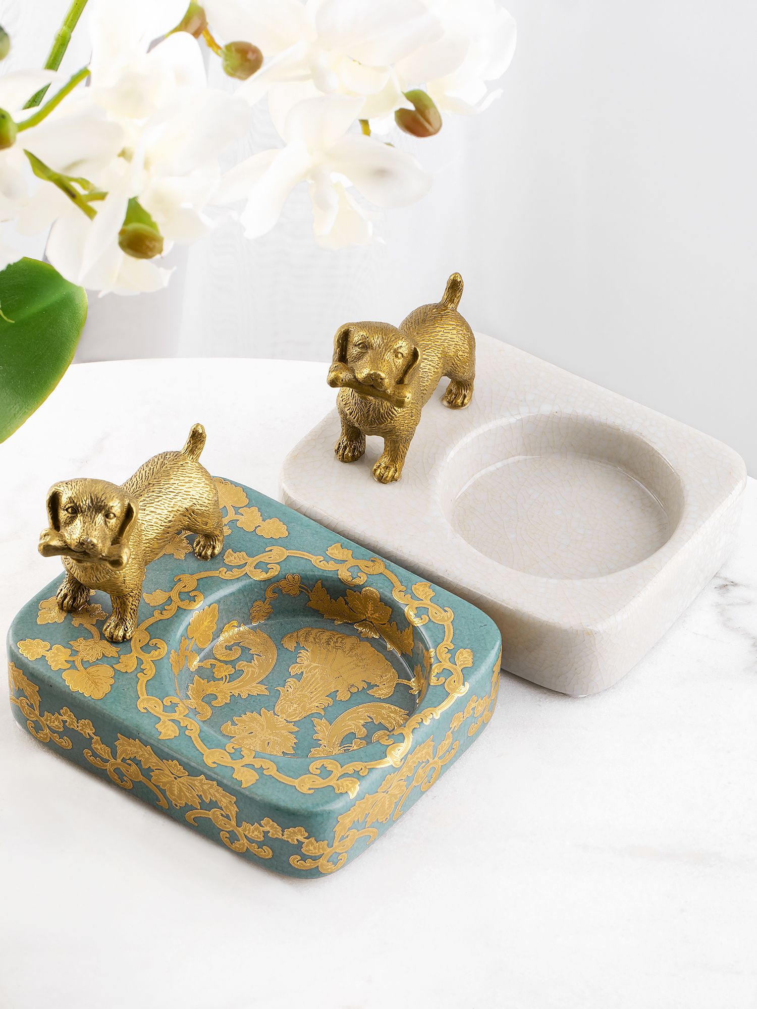 Пепельница с собачкой Glasar 31G2263/B1296HC/NB4199