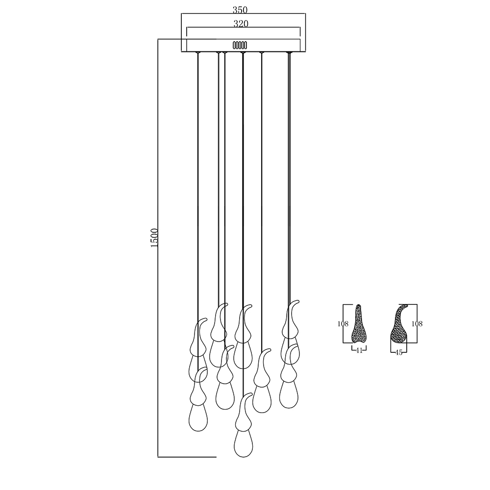 Подвесной светильник Delight Collection OMG07287-9 gold