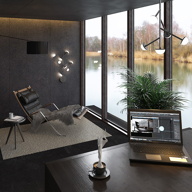 Настенный светильник HILVI WALL L48 White by ImperiumLoft
