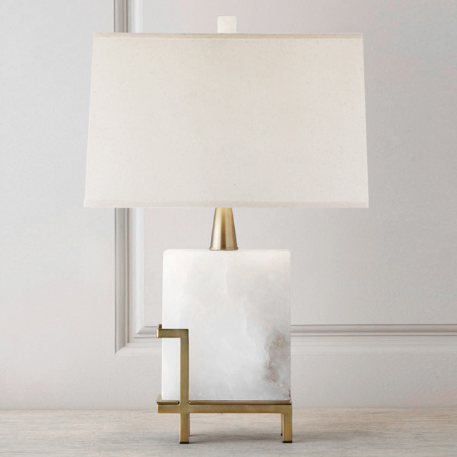 Настольная лампа Art-Deco White marble Lamp by ImperiumLoft