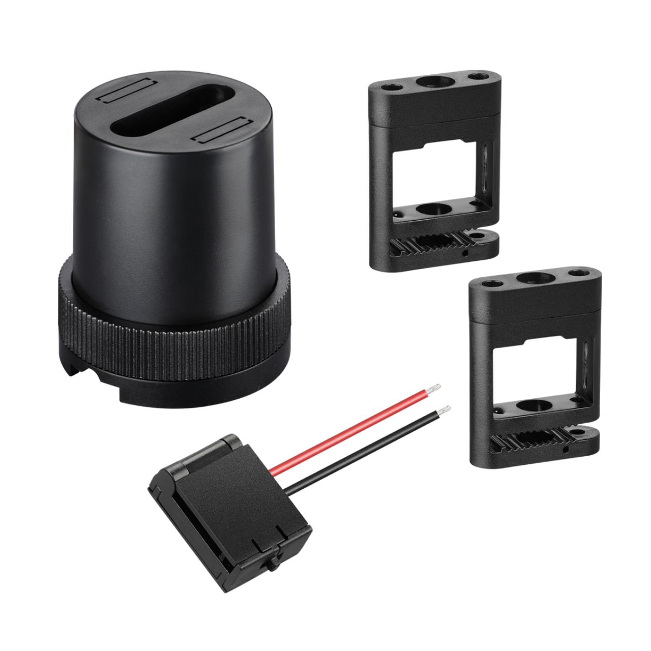 Комплект для текстильного шинопровода: накладная чаша-1шт, крепление для фиксации-2шт, токопровод-1ш Novotech 135260