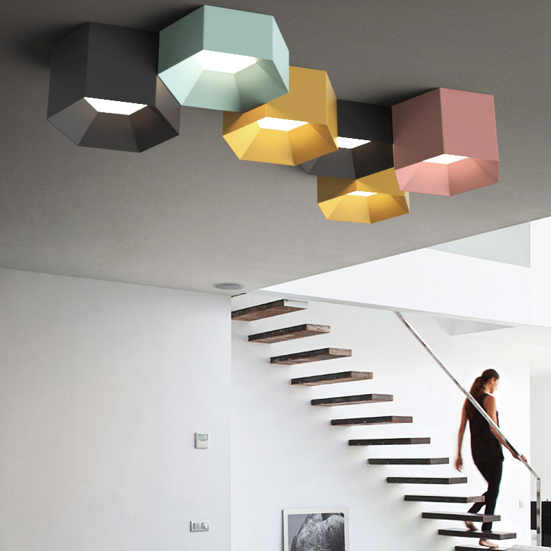 Потолочный светильник HEXAGON A H23 Yellow by ImperiumLoft