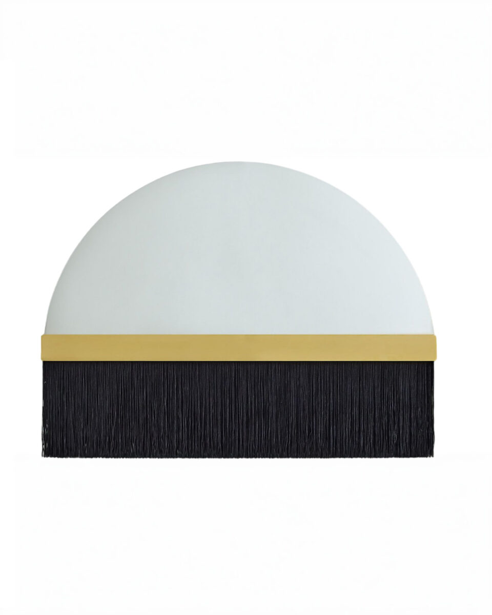 Декоративное зеркало Арья с чёрной бахрамой Louvre Home DWM170824PND