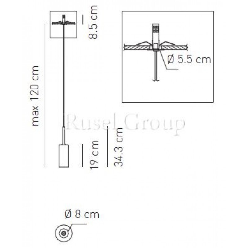 Встраиваемый светильник Axo Light SPILLRAY SP P I
