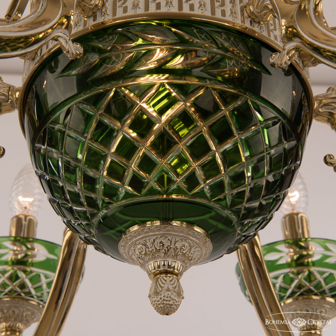 Подвесной светильник бронзовый 72009P/6/175 GW P Clear-Green/H-1J Y8 FL2S